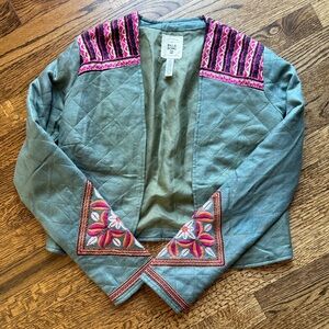 Vintage Billabong Boho Crop Quilted & Embroidered Women’s Jacket